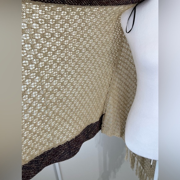 Indigo Thread Co Knit Pashmina Wrap Fringe Boho Aztec S - Picture 6 of 6